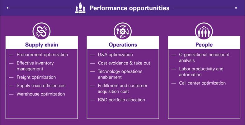 Performance opportunities - Infographic chart