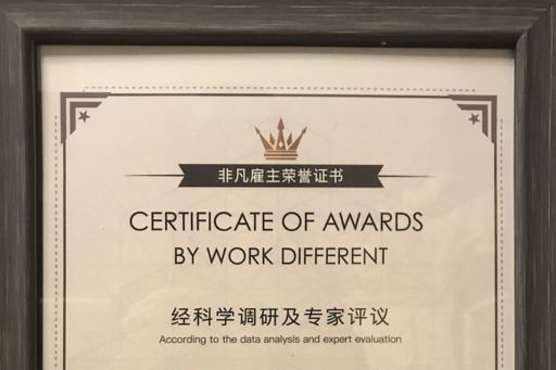certificate of 2017 Extraordinary Employer – Innovation by Liepin