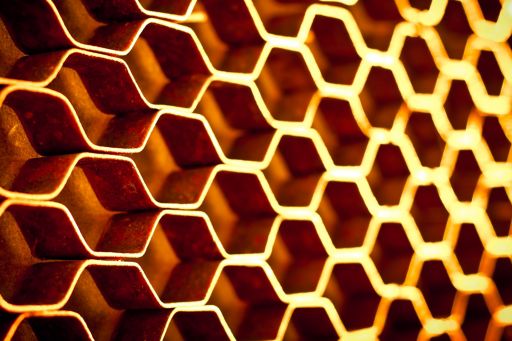Abstract metal honeycomb structure