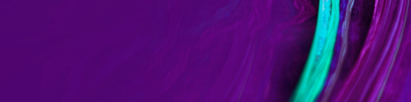Abstract blue, cyan and violet waves on purple background