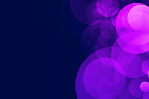 Abstract pink and purple circles on a dark blue background