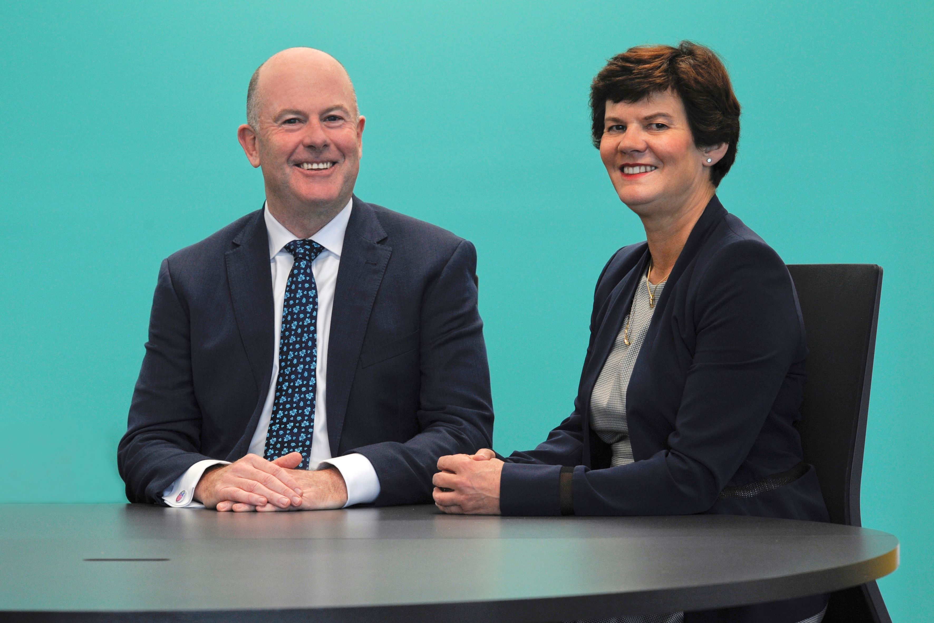 New KPMG Australia CEO Andrew Yates with Chairman Alison Kitchen