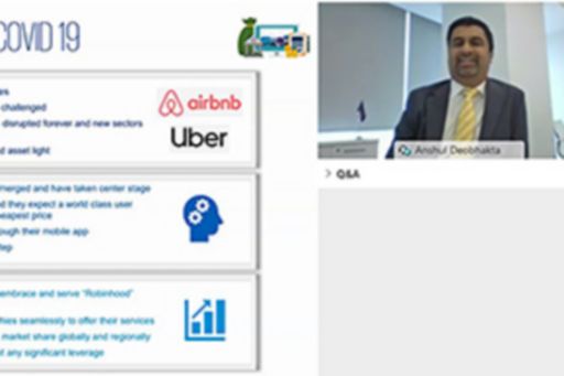 Anshul speaking during the awareness webinar about “Financial restructuring for resilience”