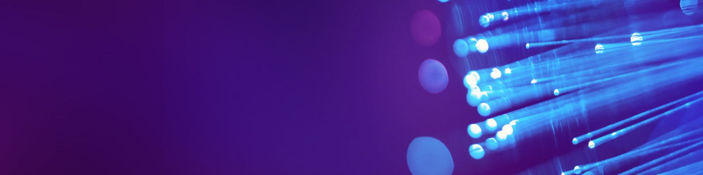 Blue lights on purple background