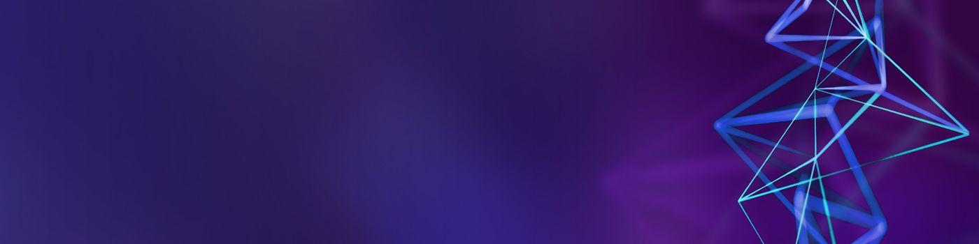 Light blue digital lines web pattern on blue-purple background