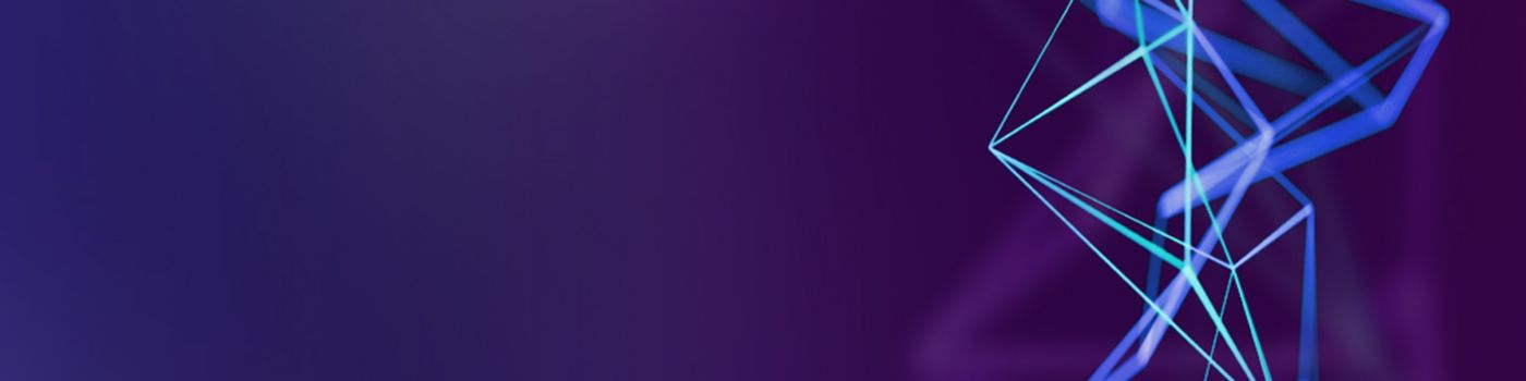 Abstract linear shapes on a purple background