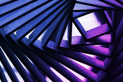 Blue and purple illusion structure