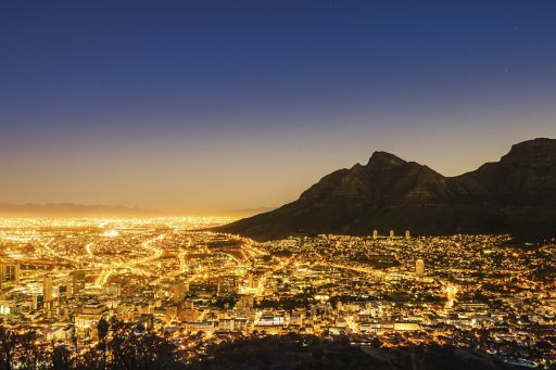 Cape Town, South Africa at night