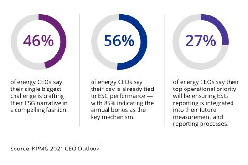 CEO Outlook circular percentage graphics