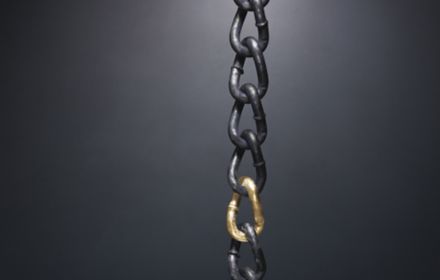 Chain with golden link