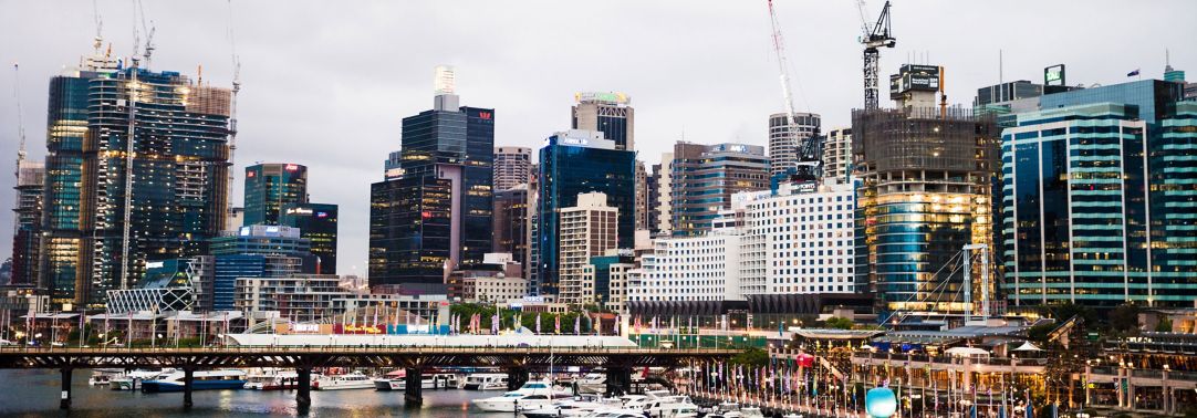 City view of Sydney and Darling harbor