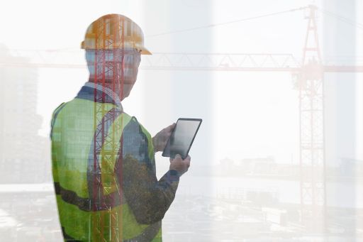 Construction manager using tablet