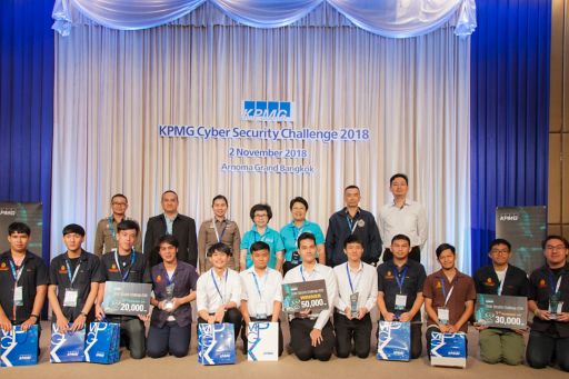 The three winning teams from KPMG Cyber Security Challenge 2018