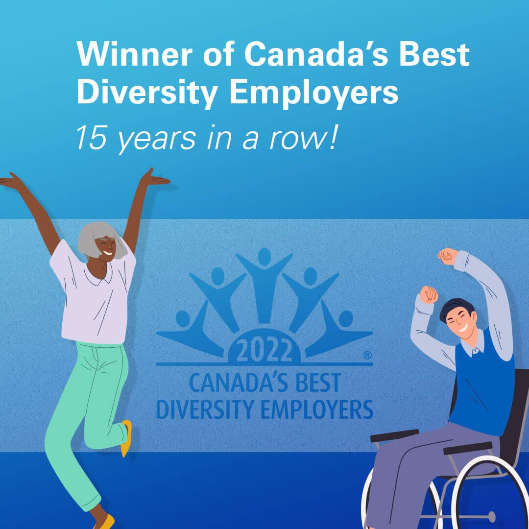 Winner of Canada's best diversity employers 15 years in a row