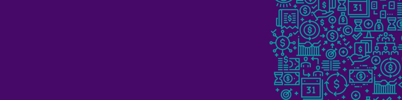 Teal text on dark purple background