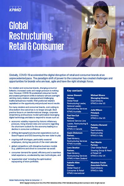 global restructuring retail and consumer report