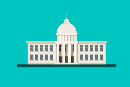 Government building illustration