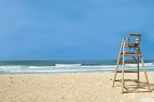 high chair on the beach