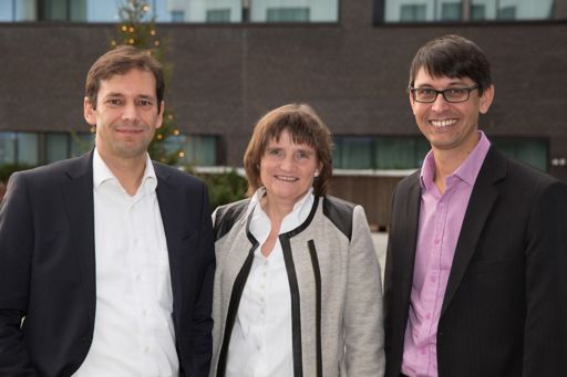 Fra venstre Jose Mas (Tyskland), Liv Brevik (Norge) og Helder Souza (Brasil) - ansatte i Hydro.