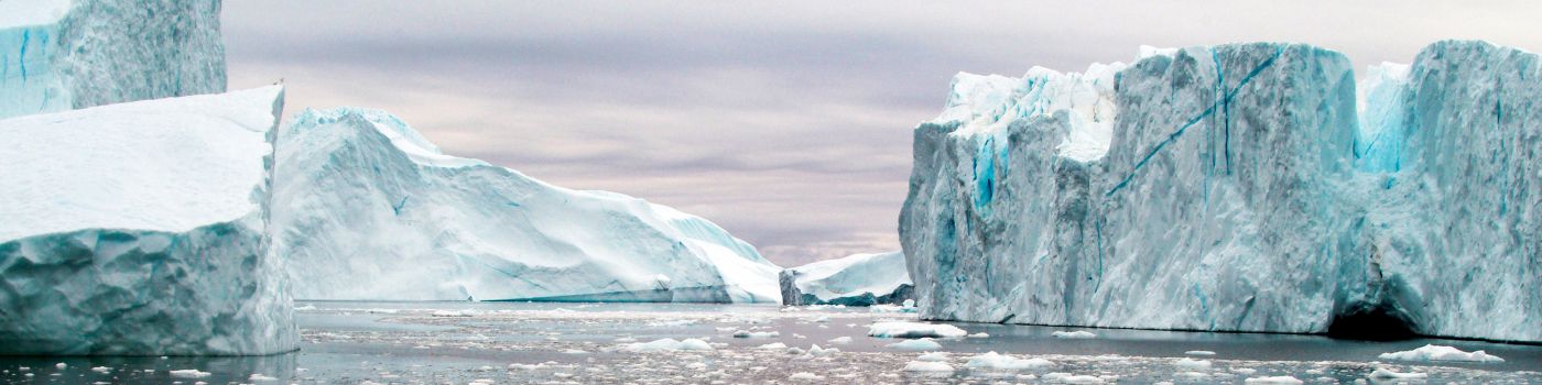 Icebergs melting