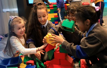 Children playing at the KPMG LEGO club