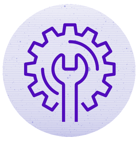 spanner and cog icon