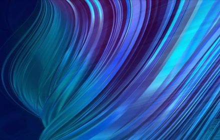 Abstract blue and purple swirl on navy background