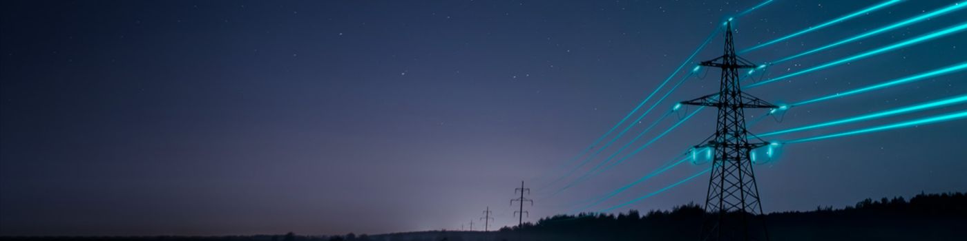 illuminated power lines