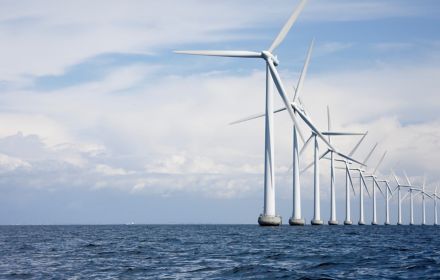 Image of windmills on the sea