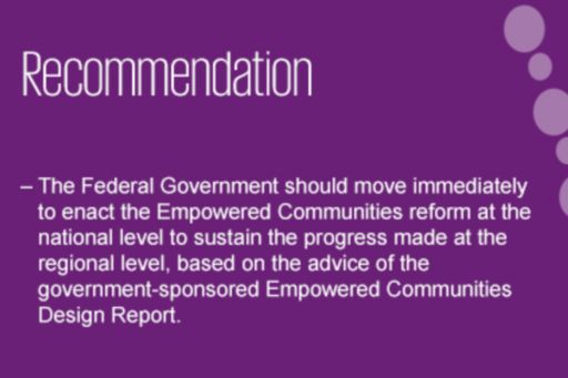 Recommendation for empowering Indigenous communities