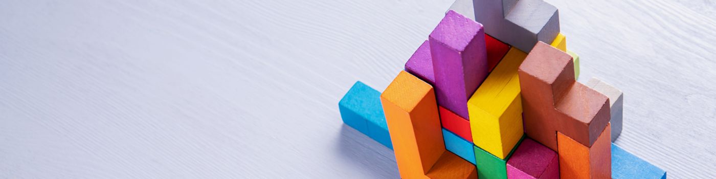 business combinations topic multicolour bricks