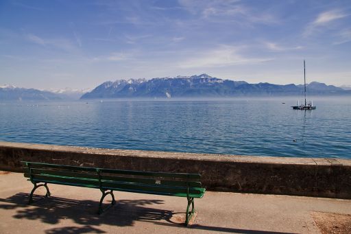 Lake Geneva view from Lausanne