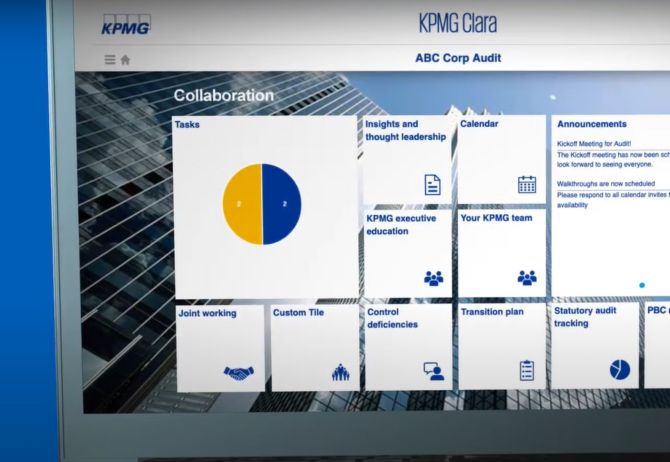 KPMG Clara Client Collaboration, video snip