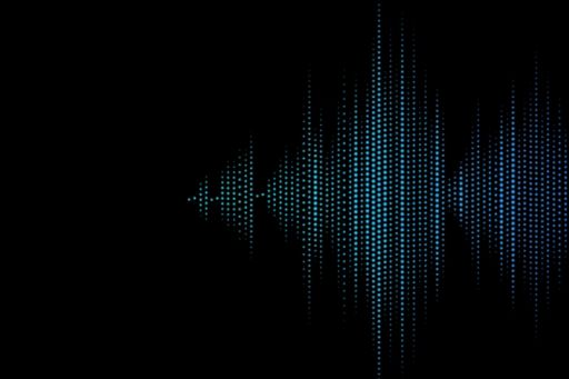 podcast noise line on dark background