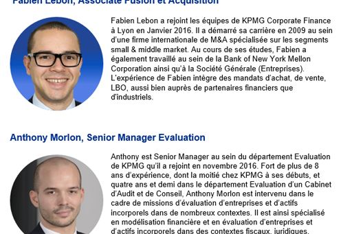 KPMG renforce son offre Deal Advisory à Lyon