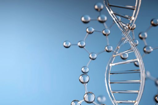 light blue DNA for life sciences