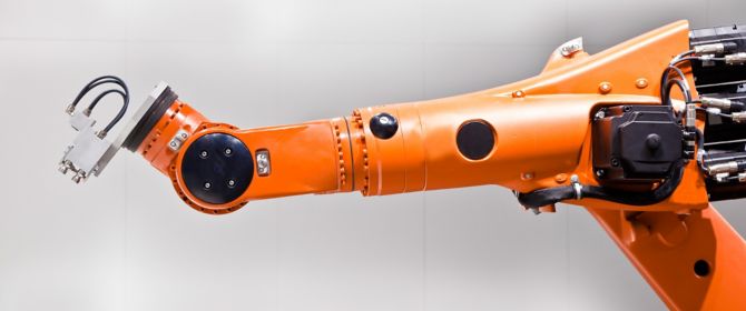 Machine part in orange colour