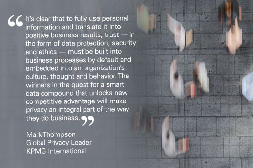 Quote from Mark Thompson Global Privacy Lead, KPMG in the UK
