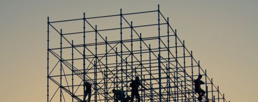 men on scaffolding