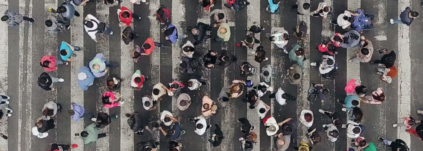People crossing a street
