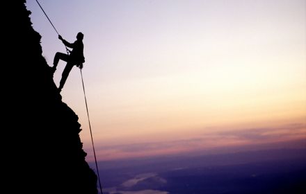 mountain climber evening