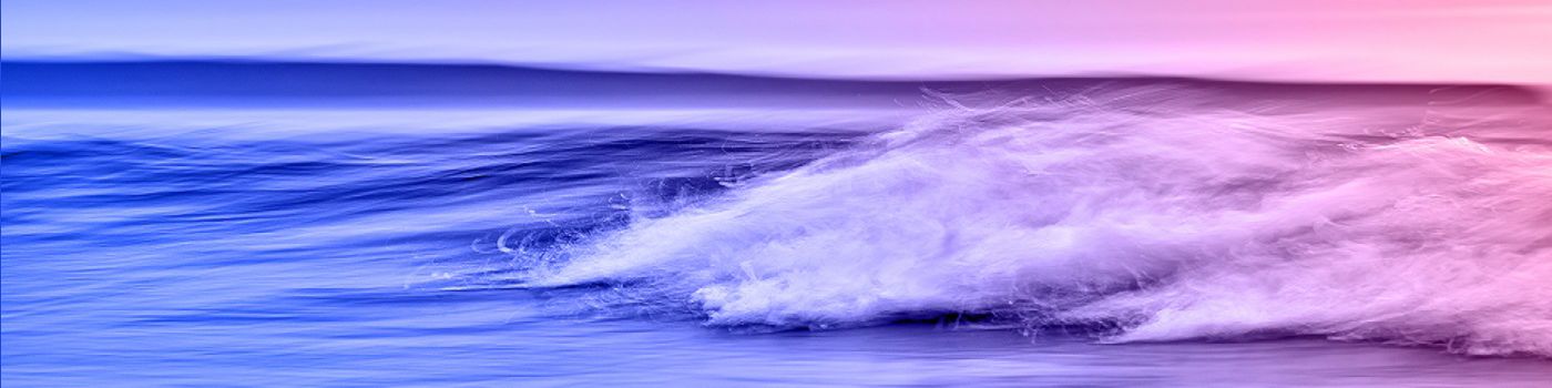 Ocean in purple fade banner