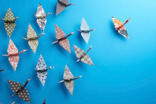 group-of-origami-birds