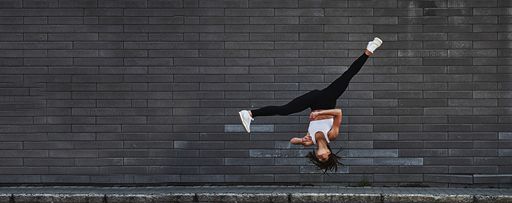 woman doing gymnastics
