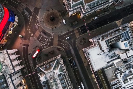 Piccadilly Circus from bird's eye view