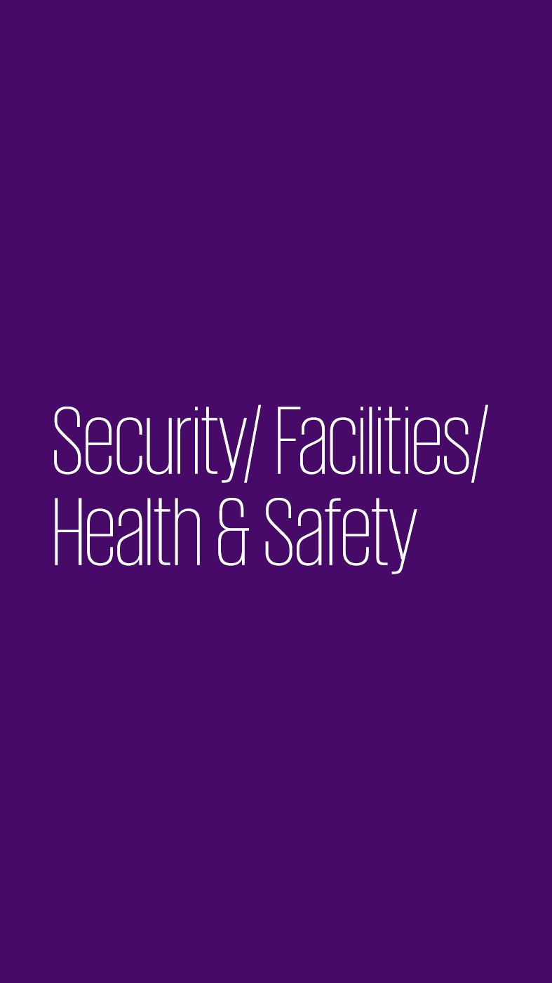 Security/ Facilities/ Health & Safety