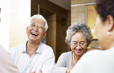 senior people laughing