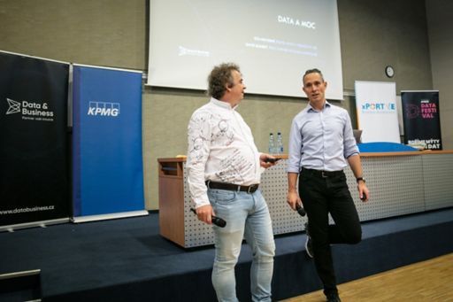 Ota Novotný a David Slánský na KPMG Data Festivalu 2021