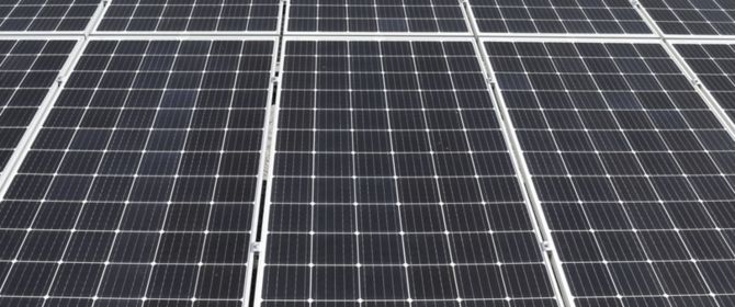 solar panels aerial view grey scale