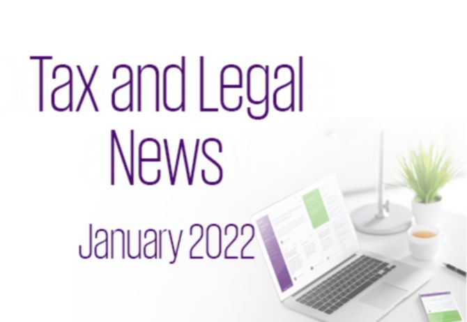 Tax and legal news | January 2022